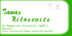 tamas milosevits business card